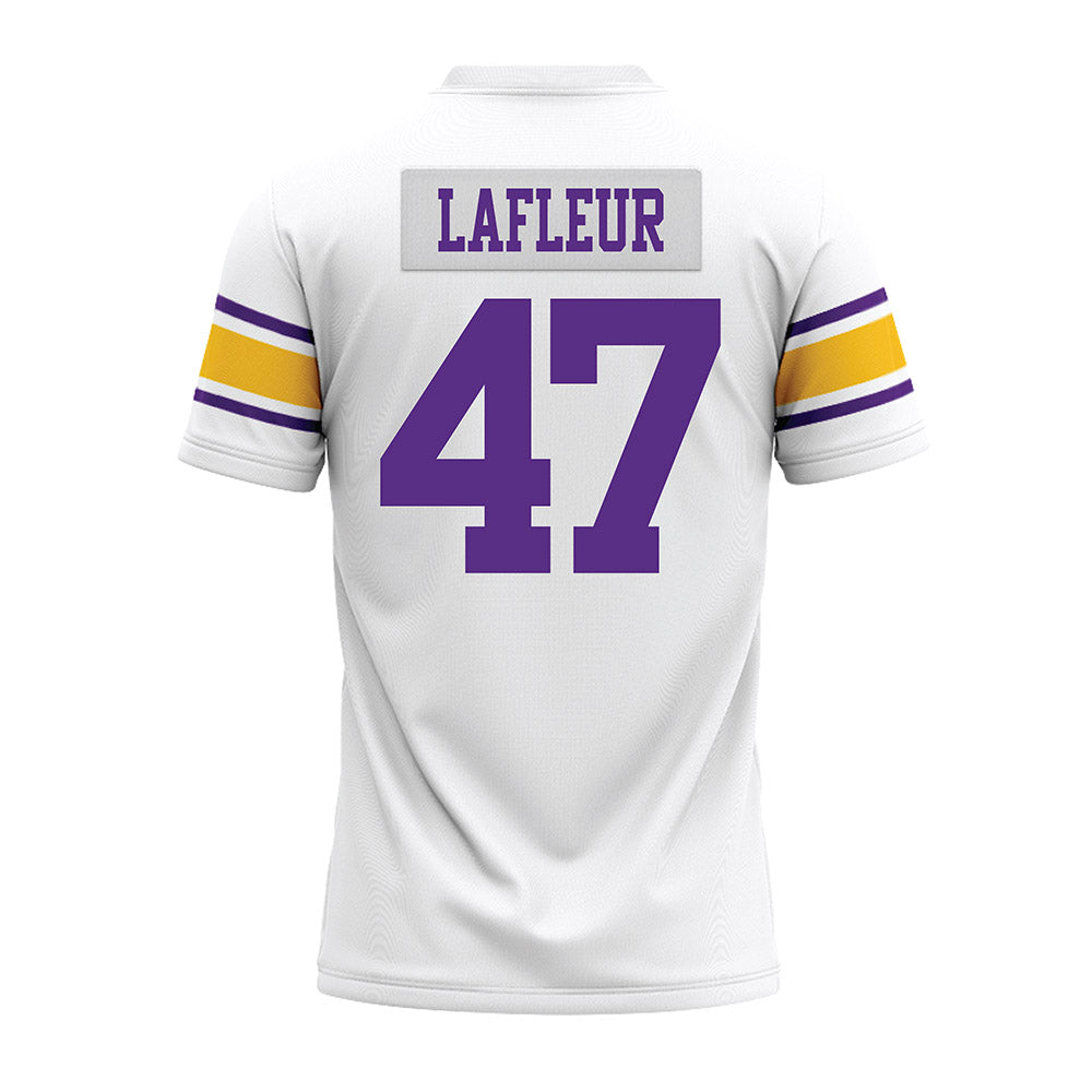 LSU - NCAA Football : JD LaFleur - White Premium Football Jersey-1