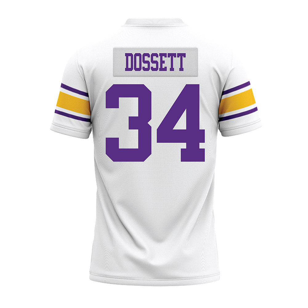 LSU - NCAA Football : Mason Dossett - White Premium Football Jersey-1