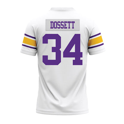 LSU - NCAA Football : Mason Dossett - White Premium Football Jersey-1
