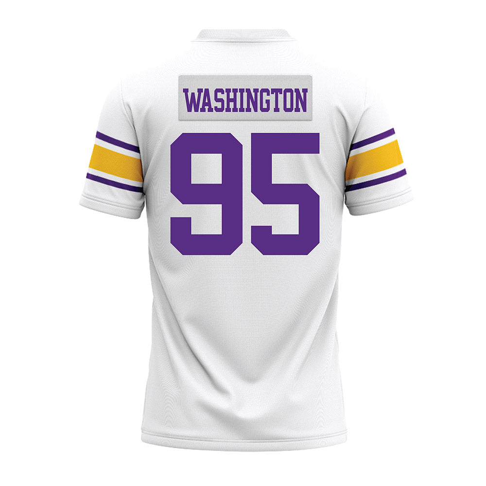 LSU - NCAA Football : Shone Washington - White Premium Football Jersey-1