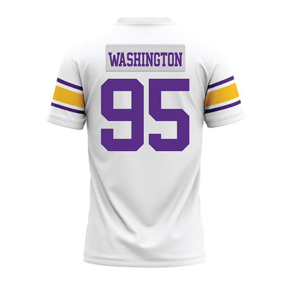 LSU - NCAA Football : Shone Washington - White Premium Football Jersey-1