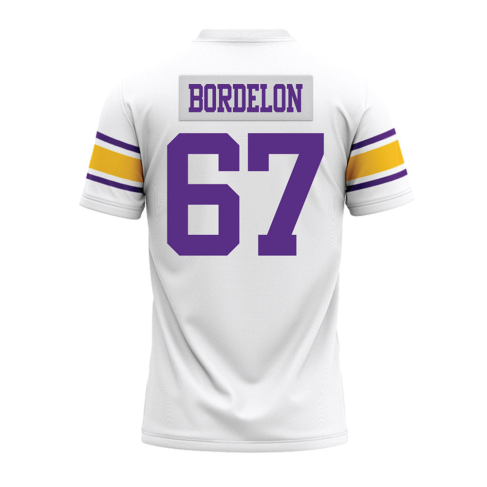 LSU - NCAA Football : Bo Bordelon - White Premium Football Jersey-1