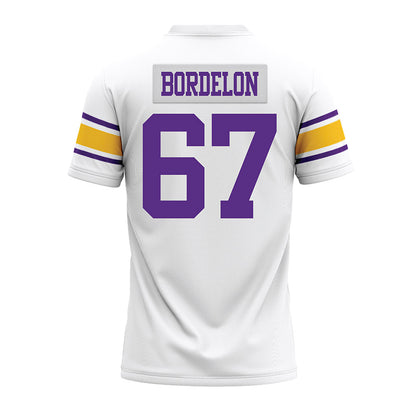 LSU - NCAA Football : Bo Bordelon - White Premium Football Jersey-1