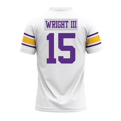 LSU - NCAA Football : Phillip Wright III - White Premium Football Jersey-1