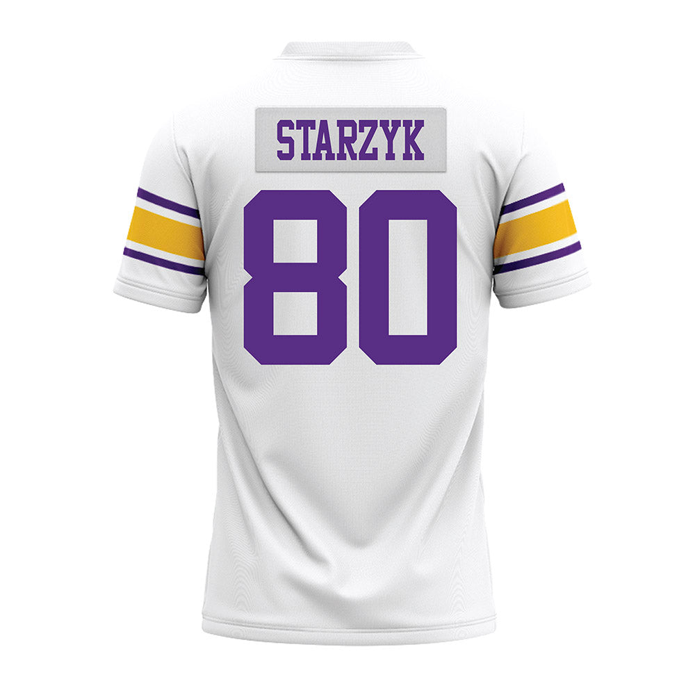 LSU - NCAA Football : Scott Starzyk - White Premium Football Jersey-1