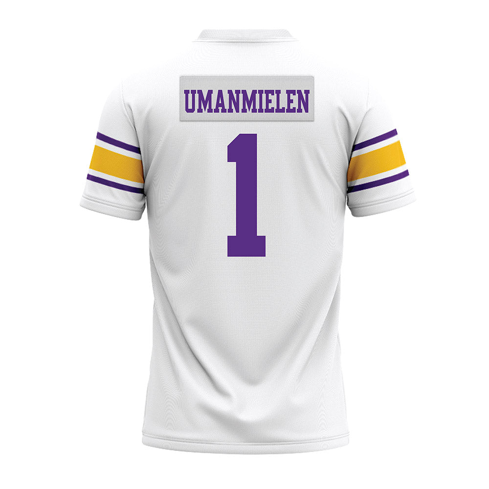 LSU - NCAA Football : Princewill Umanmielen - White Premium Football Jersey-1
