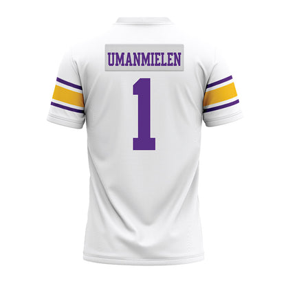 LSU - NCAA Football : Princewill Umanmielen - White Premium Football Jersey-1