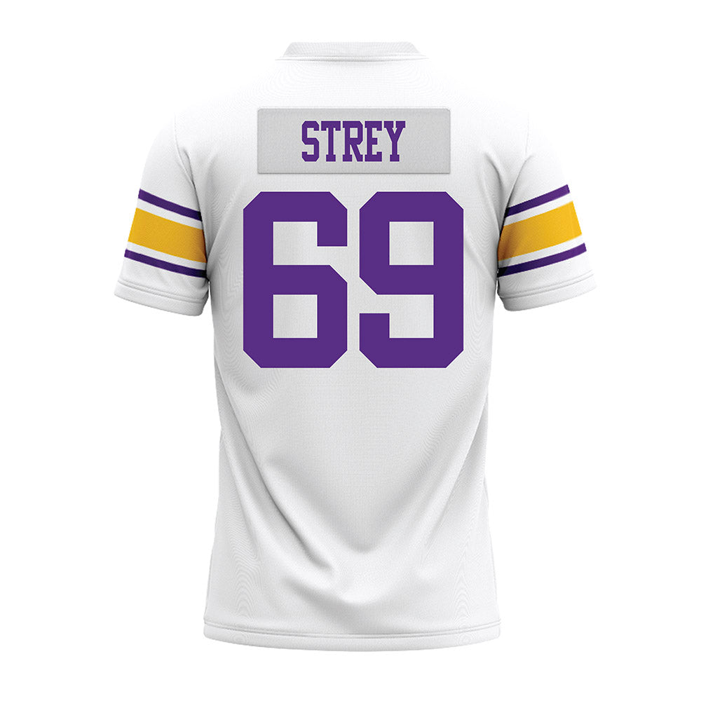 LSU - NCAA Football : Darrin Strey - White Premium Football Jersey-1