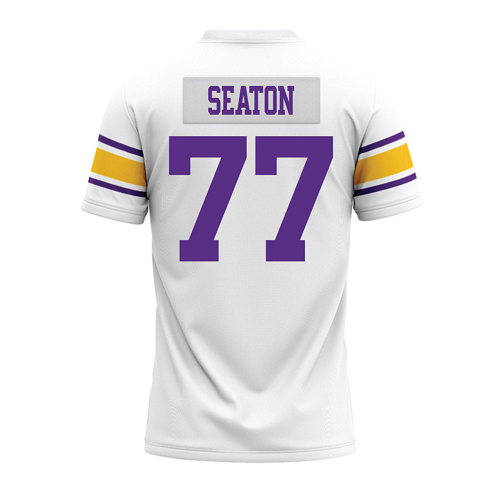 LSU - NCAA Football : Jordan Seaton - White Premium Football Jersey-1