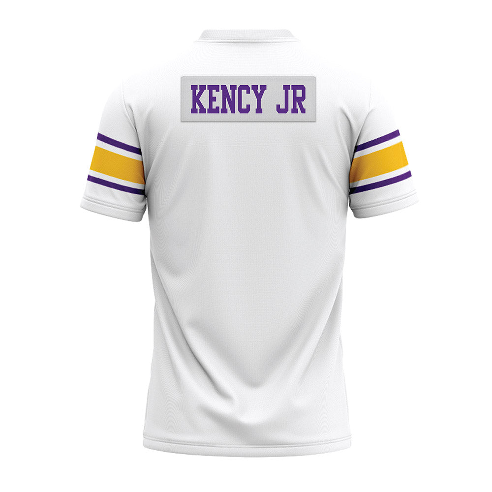 LSU - NCAA Football : David Kency Jr - White Premium Football Jersey-1