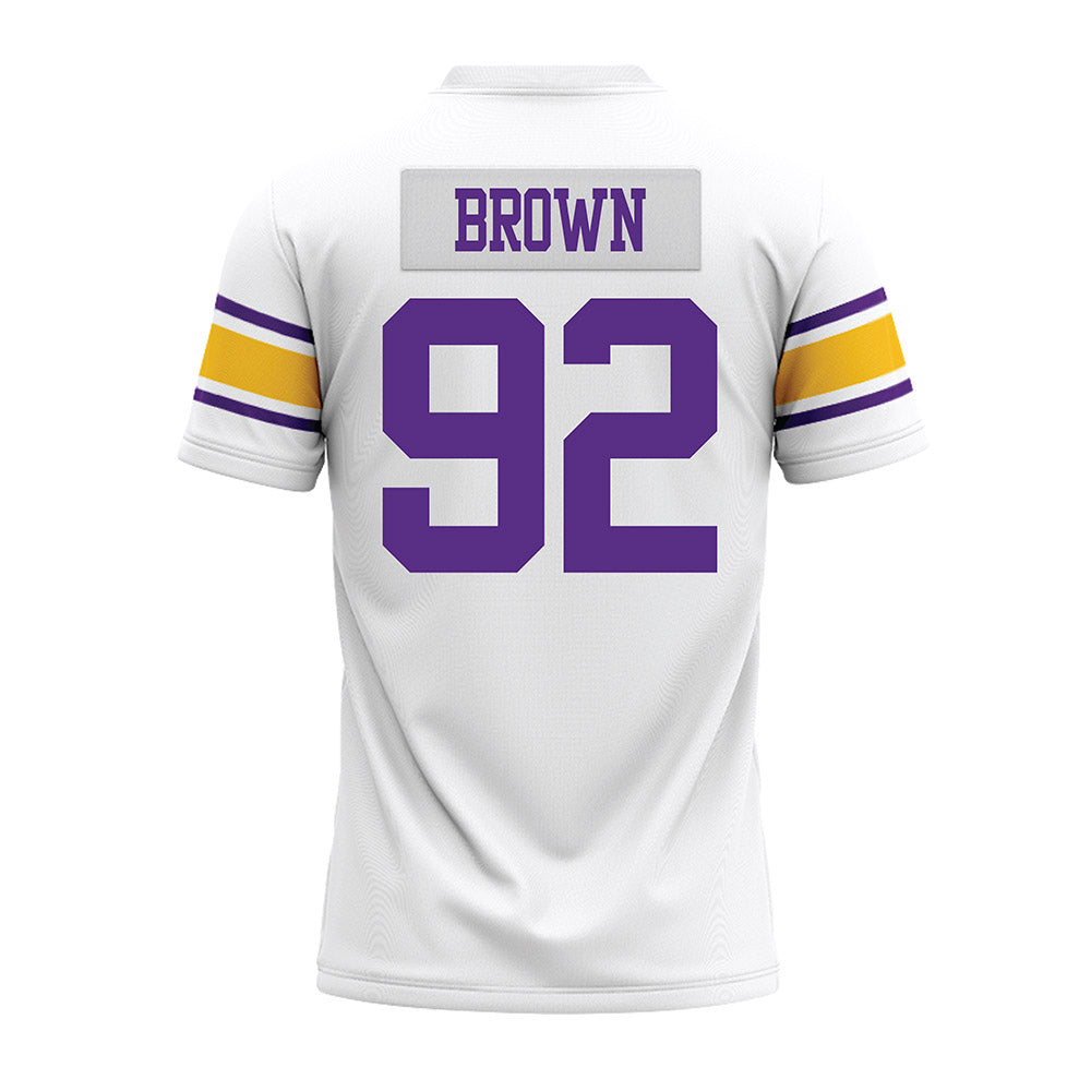 LSU - NCAA Football : Brandon Brown - White Premium Football Jersey-1