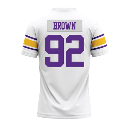 LSU - NCAA Football : Brandon Brown - White Premium Football Jersey-1