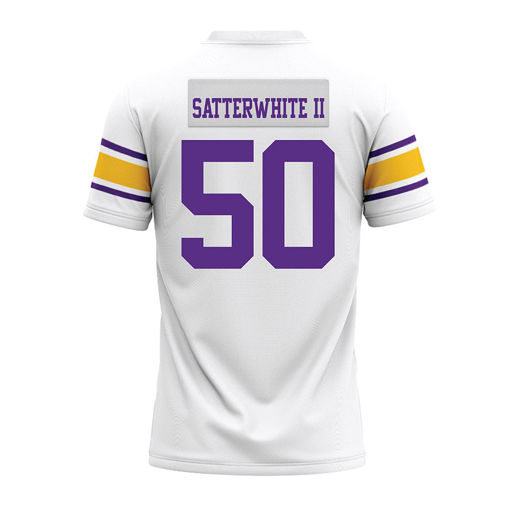 LSU - NCAA Football : William Satterwhite II - White Premium Football Jersey-1
