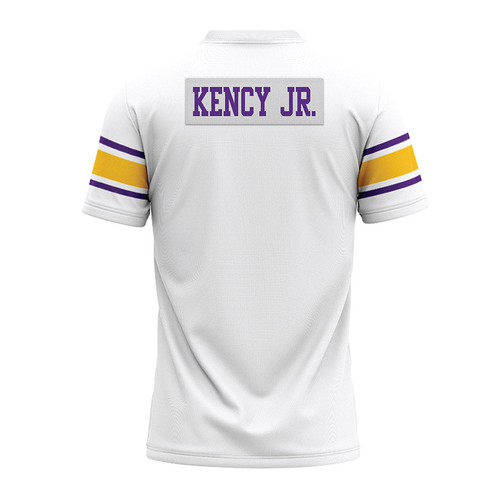 LSU - NCAA Football : David Kency Jr. - White Premium Football Jersey-1