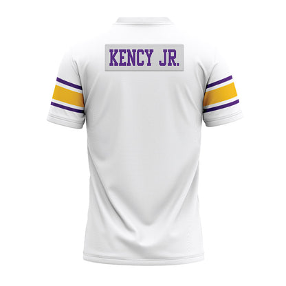 LSU - NCAA Football : David Kency Jr. - White Premium Football Jersey-1