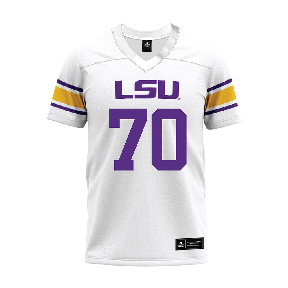 LSU - NCAA Football : Devin Harper - White Premium Football Jersey-0