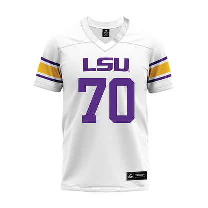 LSU - NCAA Football : Devin Harper - White Premium Football Jersey-0