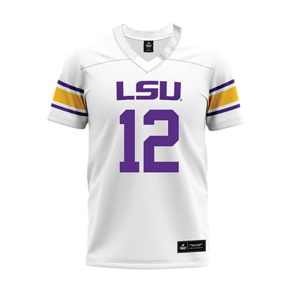 LSU - NCAA Football : Malachi Thomas - White Premium Football Jersey-0
