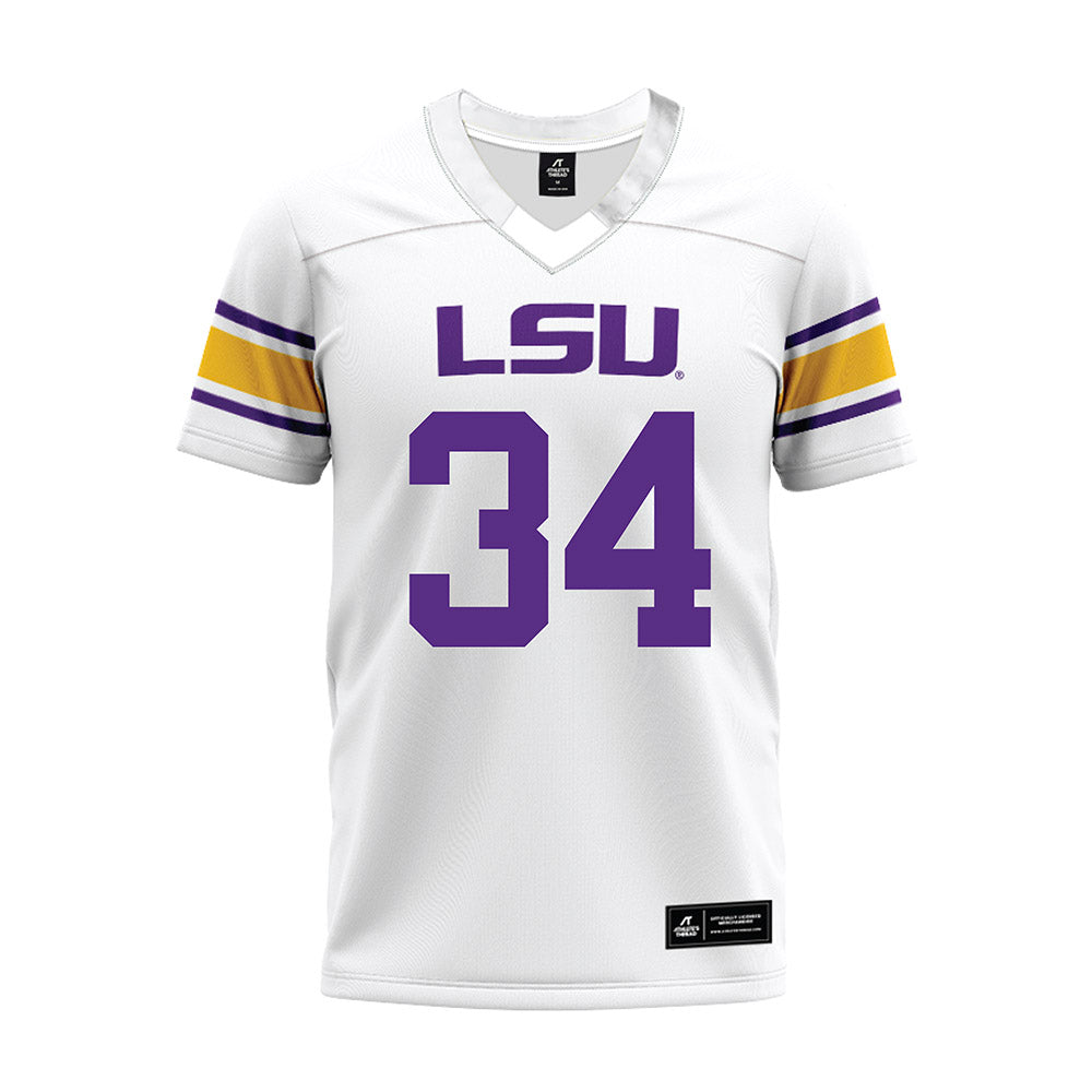 LSU - NCAA Football : Mason Dossett - White Premium Football Jersey-0