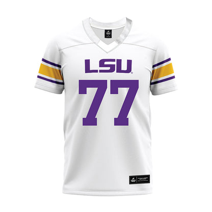 LSU - NCAA Football : Jordan Seaton - White Premium Football Jersey-0