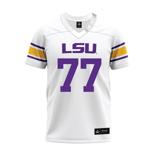 LSU - NCAA Football : Jordan Seaton - White Premium Football Jersey-0