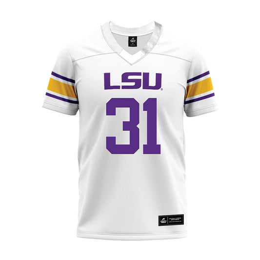 LSU - NCAA Football : CJ Jimcoily - White Premium Football Jersey-0