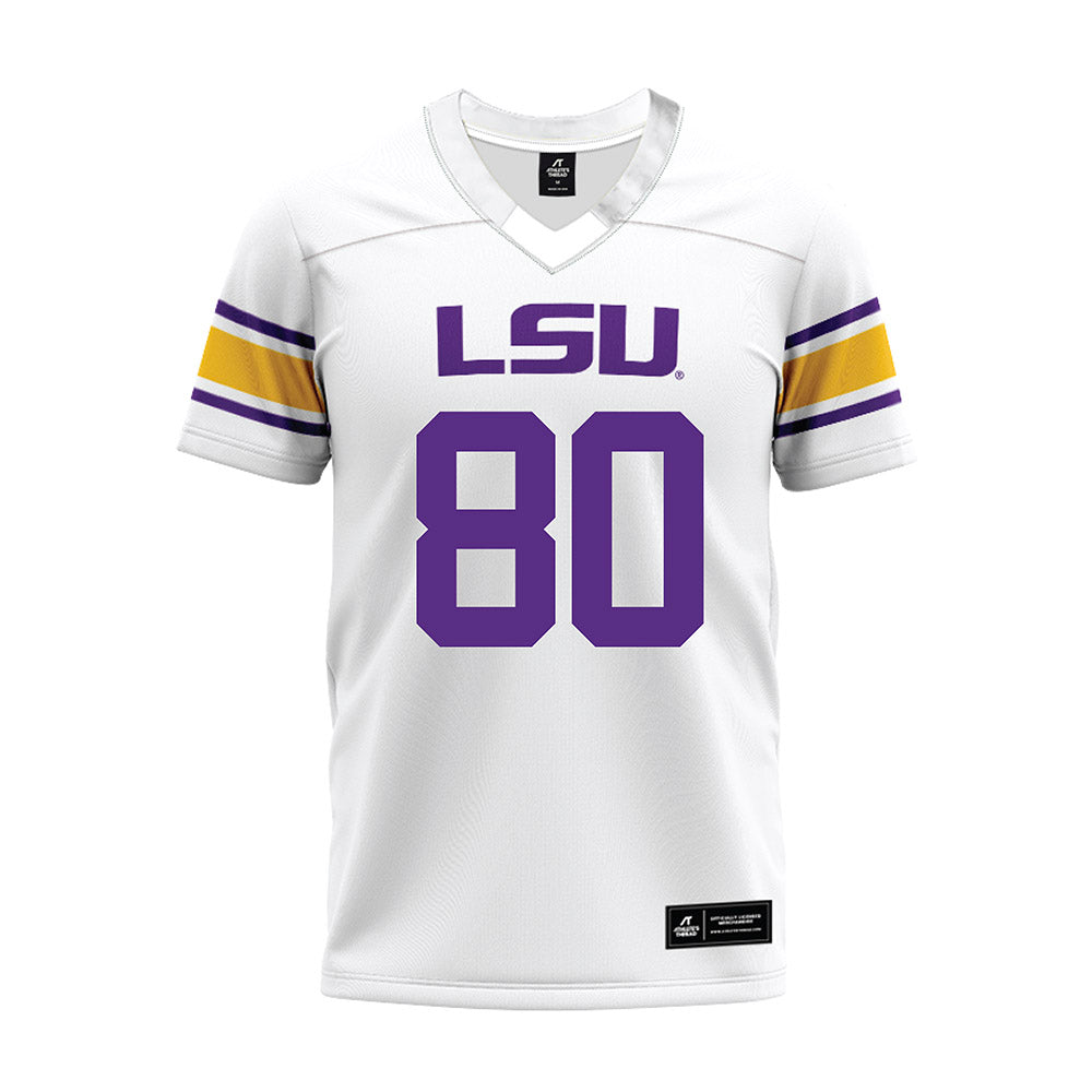 LSU - NCAA Football : Scott Starzyk - White Premium Football Jersey-0