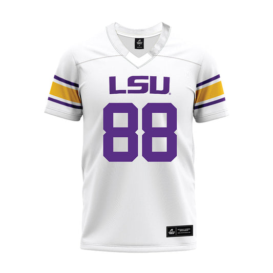 LSU - NCAA Football : Malik Elzy - White Premium Football Jersey-0