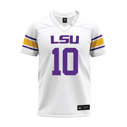 LSU - NCAA Football : Sam Leavitt - White Premium Football Jersey-0