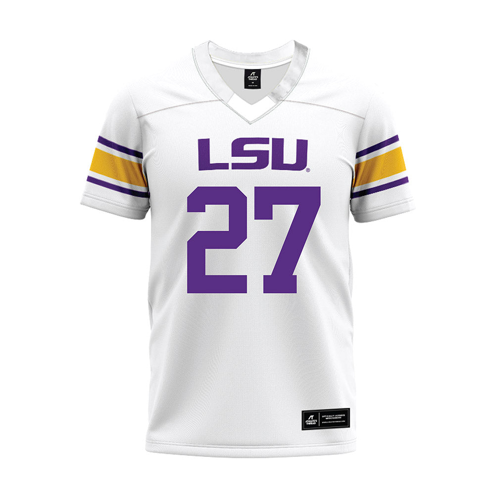 LSU - NCAA Football : Dezyrian Ellis - White Premium Football Jersey-0