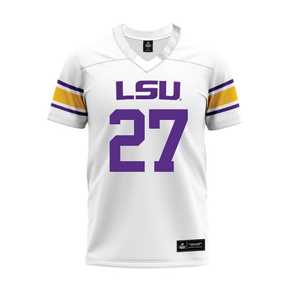 LSU - NCAA Football : Dezyrian Ellis - White Premium Football Jersey-0