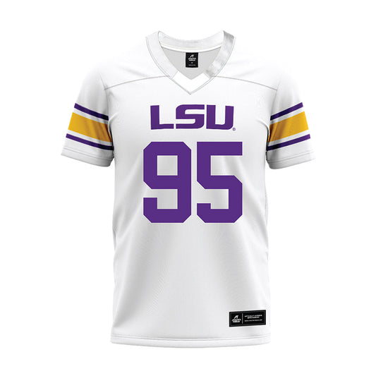 LSU - NCAA Football : Shone Washington - White Premium Football Jersey-0