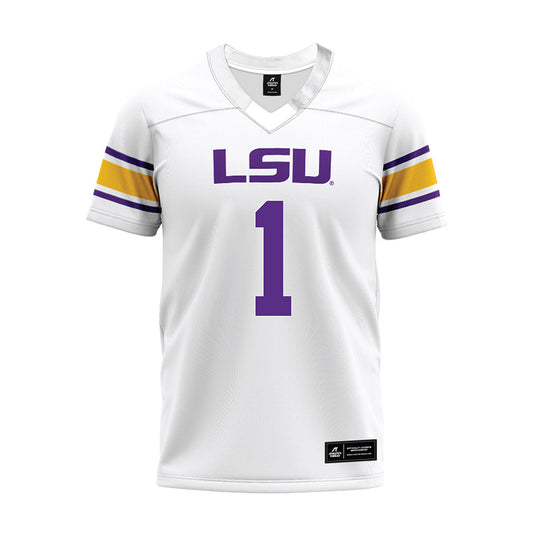 LSU - NCAA Football : Princewill Umanmielen - White Premium Football Jersey-0