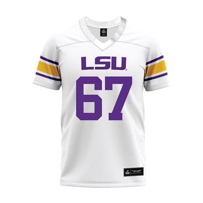 LSU - NCAA Football : Bo Bordelon - White Premium Football Jersey-0