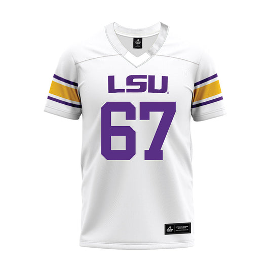 LSU - NCAA Football : Bo Bordelon - White Premium Football Jersey-0