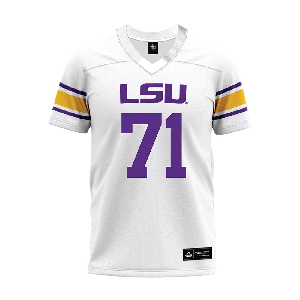 LSU - NCAA Football : Brysten Martinez - White Premium Football Jersey-0