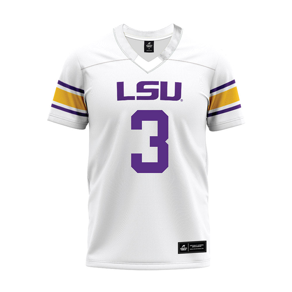 LSU - NCAA Football : DJ Pickett - White Premium Football Jersey-0