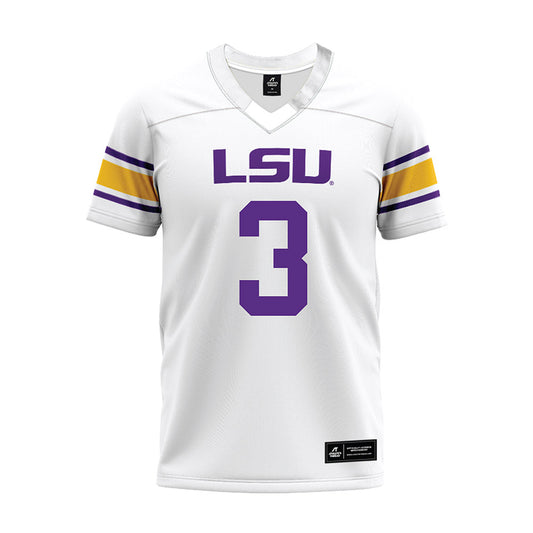 LSU - NCAA Football : DJ Pickett - White Premium Football Jersey-0