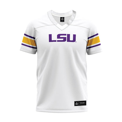 LSU - NCAA Football : David Kency Jr - White Premium Football Jersey-0
