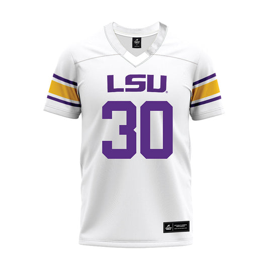 LSU - NCAA Football : Charles Ross II - White Premium Football Jersey-0