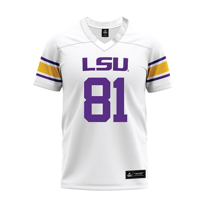 LSU - NCAA Football : Landon Craig - White Premium Football Jersey-0
