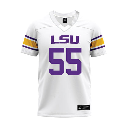 LSU - NCAA Football : Aliou Bah - White Premium Football Jersey-0