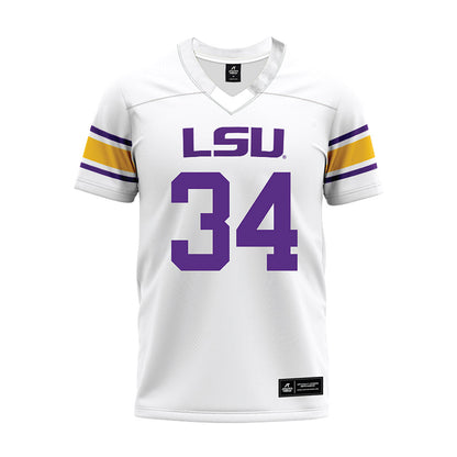 LSU - NCAA Football : Mason Dossett - White Premium Football Jersey-0