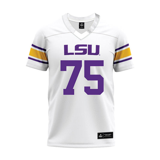LSU - NCAA Football : Weston Davis - White Premium Football Jersey-0