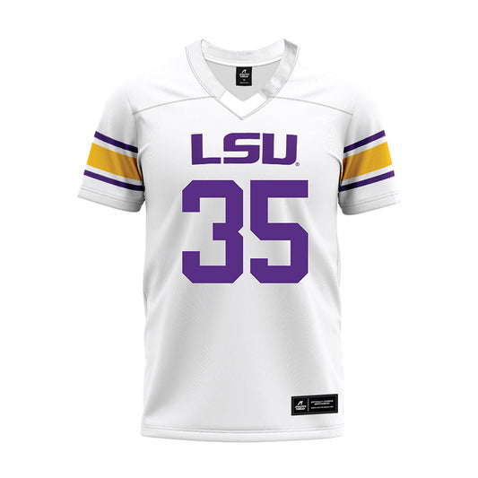 LSU - NCAA Football : Zach Weeks - White Premium Football Jersey-0