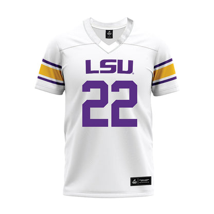 LSU - NCAA Football : Harlem Berry - White Premium Football Jersey-0