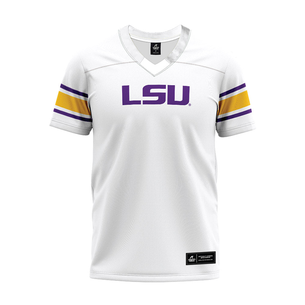 LSU - NCAA Football : David Kency Jr. - White Premium Football Jersey-0
