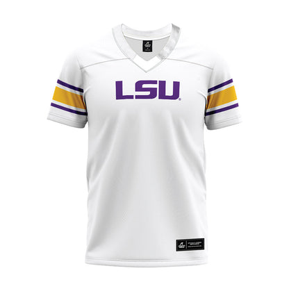 LSU - NCAA Football : David Kency Jr. - White Premium Football Jersey-0