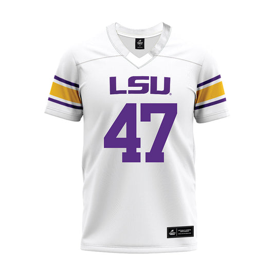 LSU - NCAA Football : JD LaFleur - White Premium Football Jersey-0