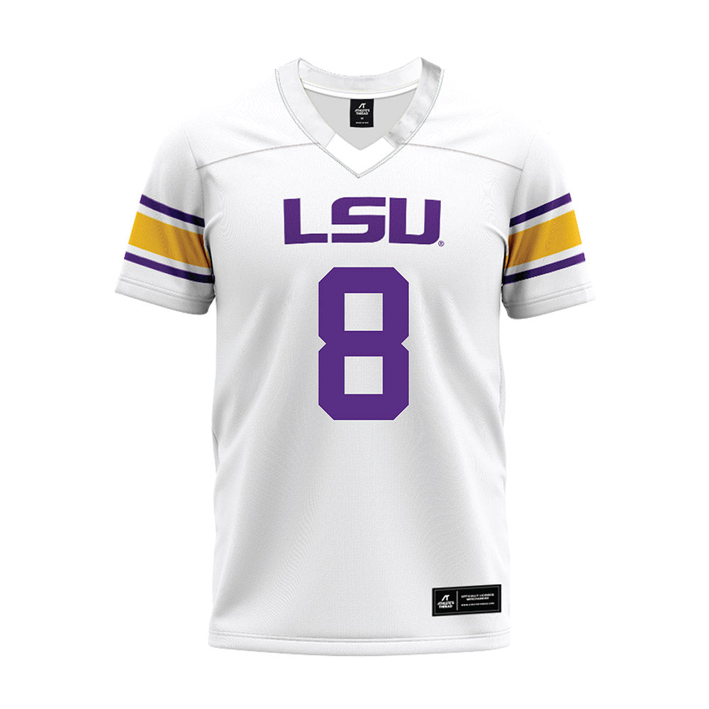 LSU - NCAA Football : Jujuan Johnson - White Premium Football Jersey-0